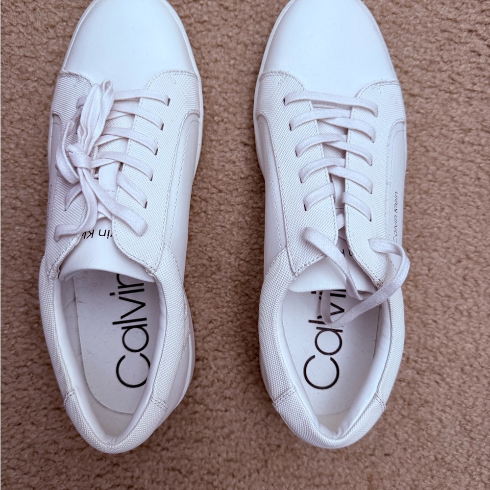 Calvin Klein White Athletic Shoes